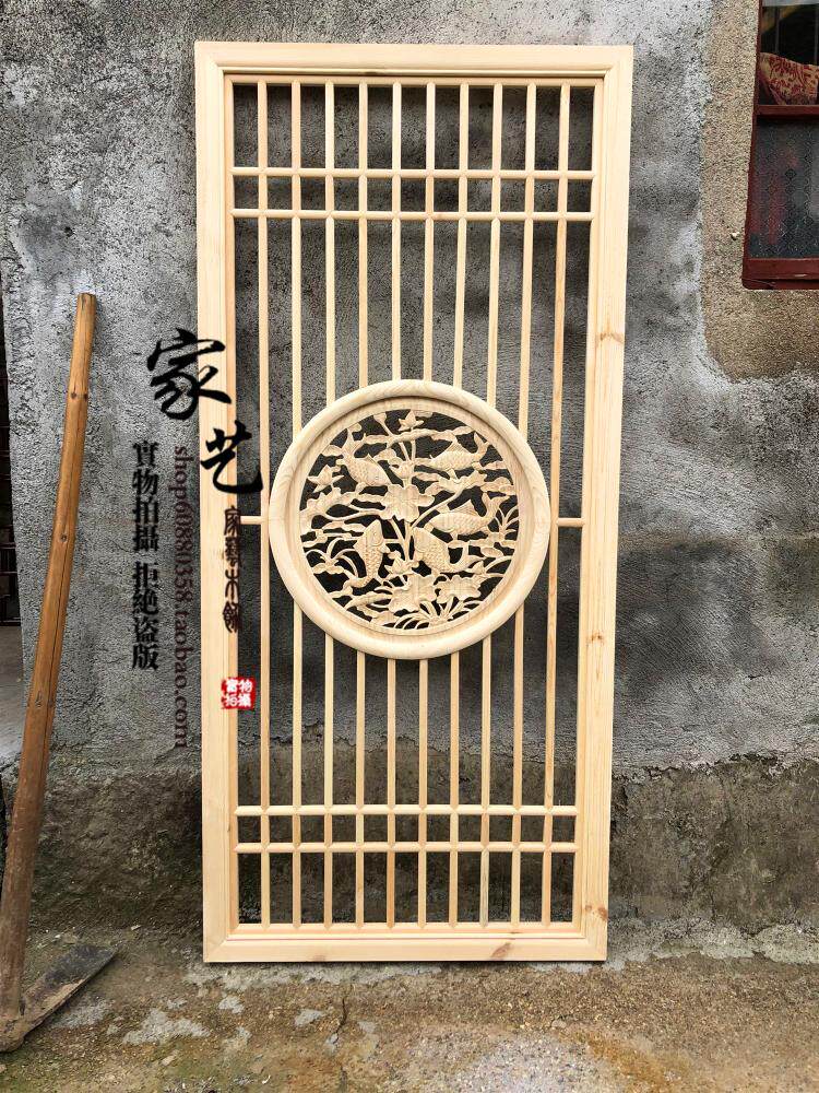 东阳实木背景墙电视隔断客厅花格镂空装修木雕木雕