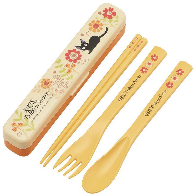 日本现货正品skater斯凯达便携勺叉餐具套装带盒叉