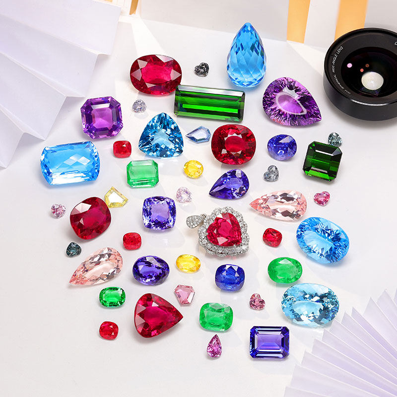 金涛严选天然彩宝裸石无烧红宝石蓝宝石祖母绿金绿猫眼尖晶石ls01