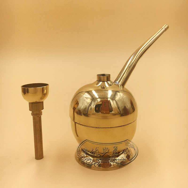 黄铜过滤水烟壶双用个性创意球型金属烟袋锅旱烟锅两用吸烟器