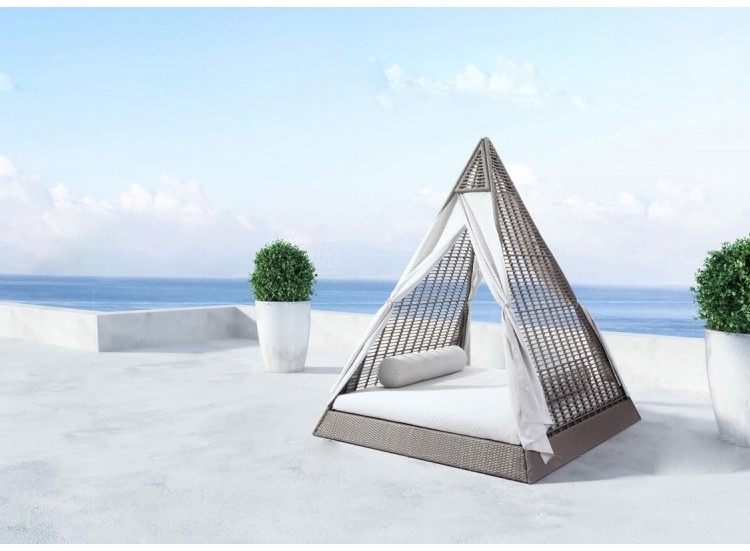 秀雨户外沙发躺床海边沙滩游泳池大躺床个性创意时尚躺椅遮阳