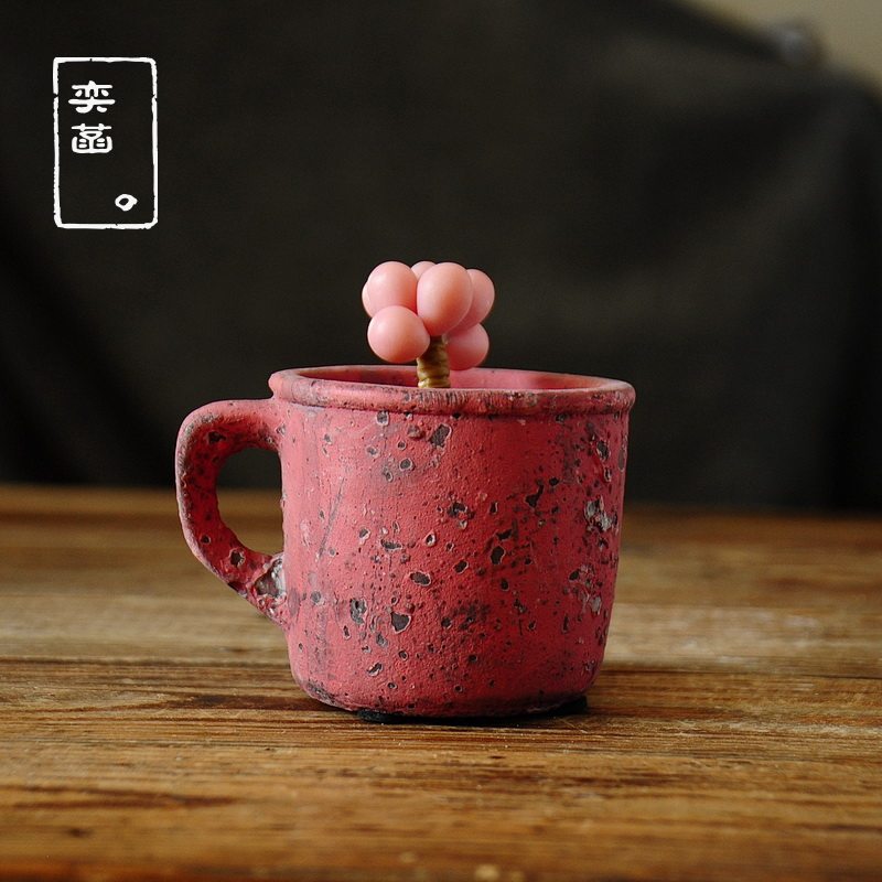 奕菡家复古做旧水泥陶盆水杯系列迷你植物多肉花盆