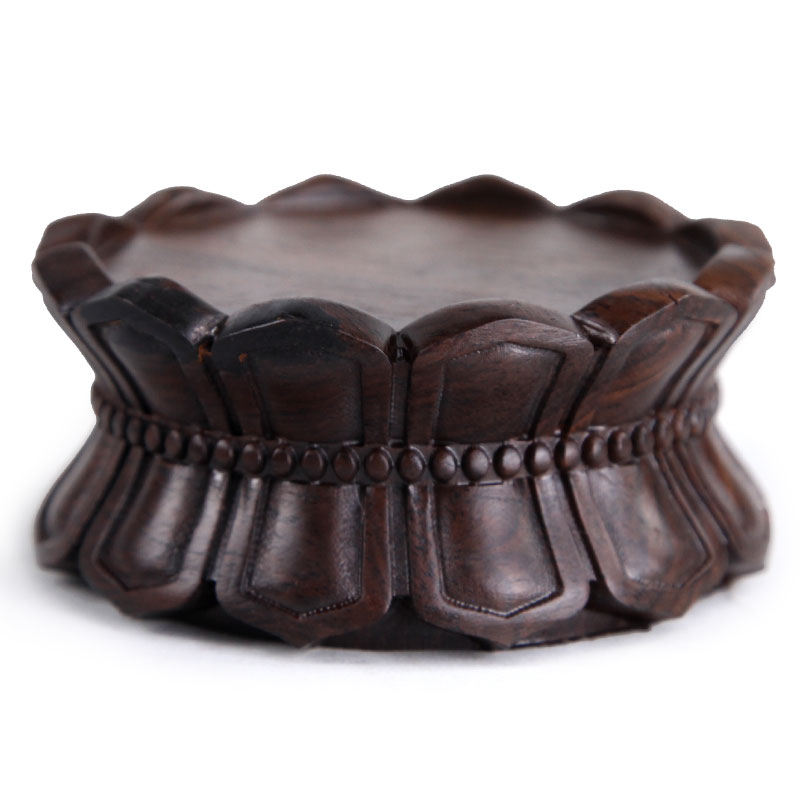 底座红木檀木莲花实木佛像观音菩萨供奉供佛木雕