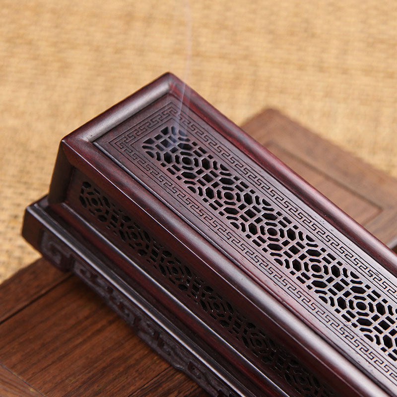 香炉檀木卧香盒檀香焚香家用室内香薰炉线香盒香薰炉