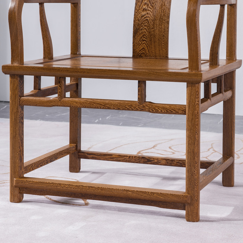 红木家具鸡翅木南宫仿古中式待客背椅办公椅实木椅子围椅