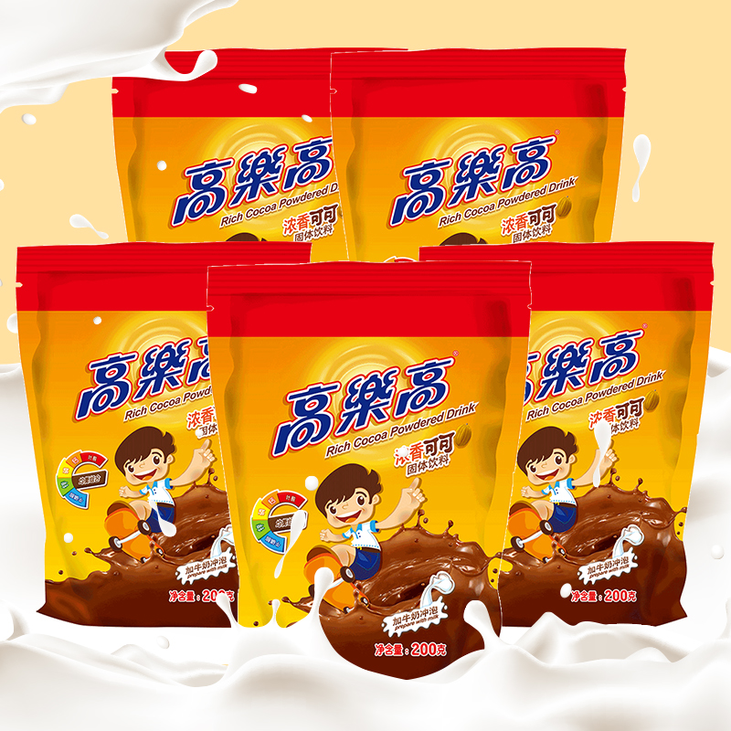高乐高浓香可可200g5袋小包包装儿童早餐可可