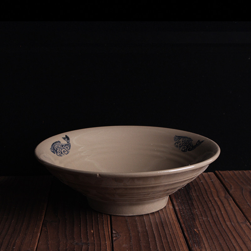 土陶农家粗陶碗面碗泡大碗斗笠陶汤碗日式韩式碗