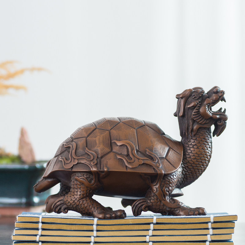 摆件铜韵堂紫铜龙龟霸下家居工艺礼品客厅家居饰品开业摆件
