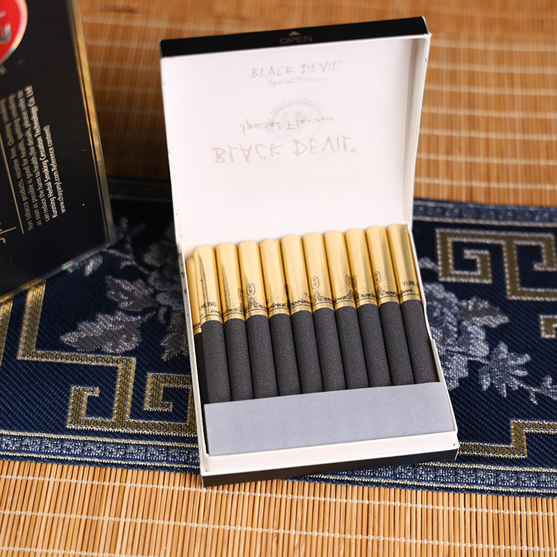 领黑魔鬼杆普茶叶玫瑰花巧克力味抽茶趣粗支一条茶烟