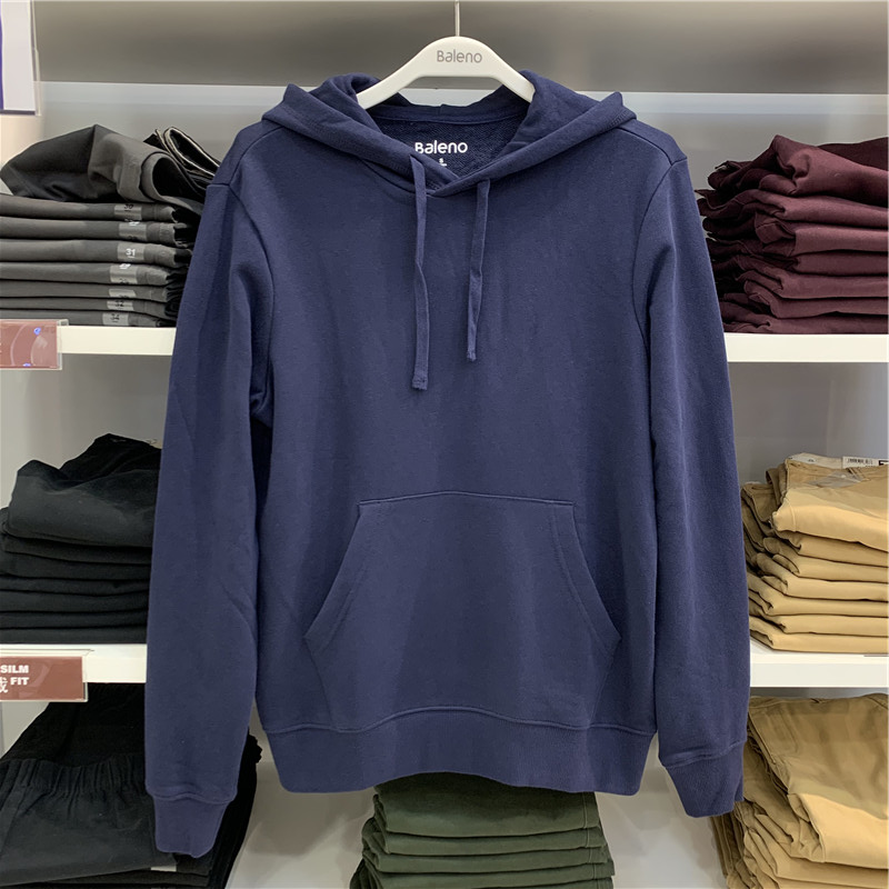 班尼路男装连帽卫衣 秋冬纯潮男 学生 青少年 纯色卫衣88831603