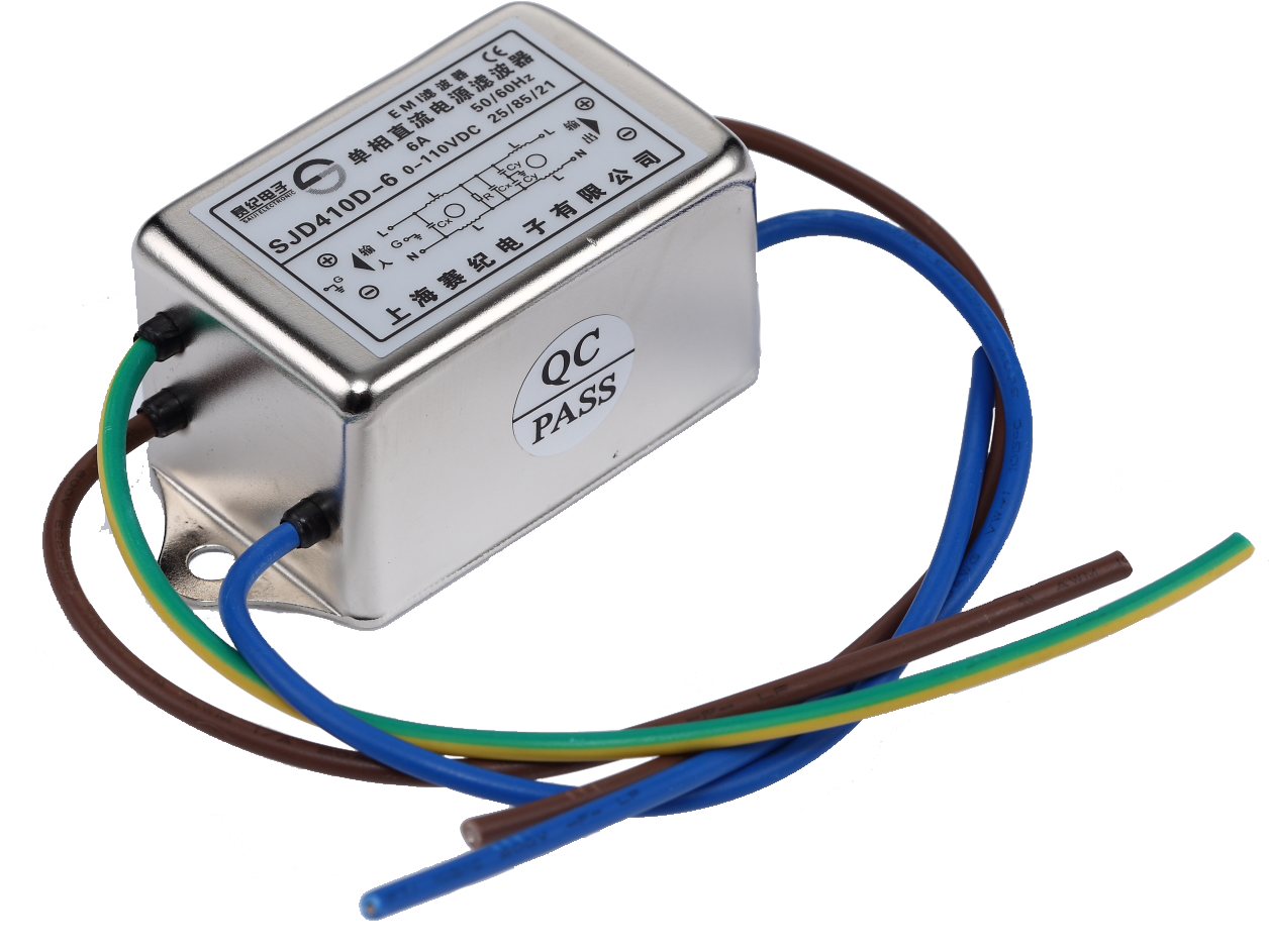 赛纪110v直流滤波器6v12v24v36v单节双1a电源滤波器