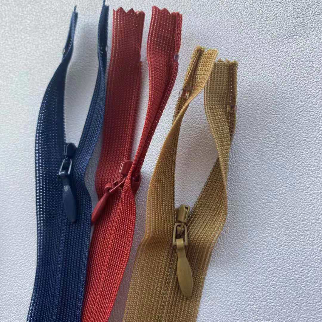 ykk2隐形拉链2cc蕾丝丝边连衣裙婚纱内衣水滴拉链