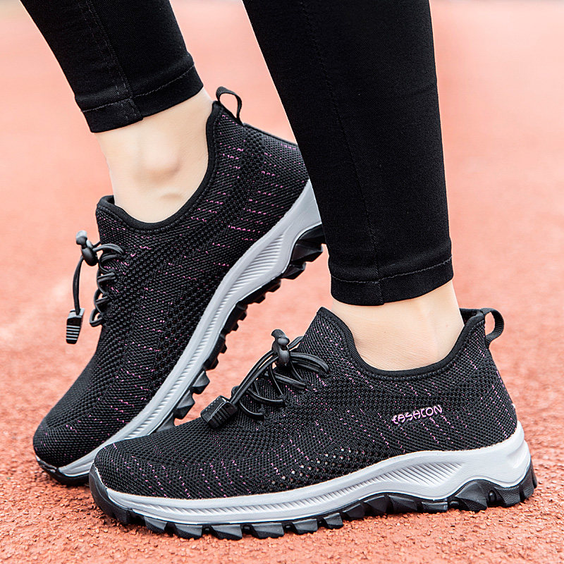 足力健老人鞋女夏季透气防滑妈妈中老年健步运动单鞋