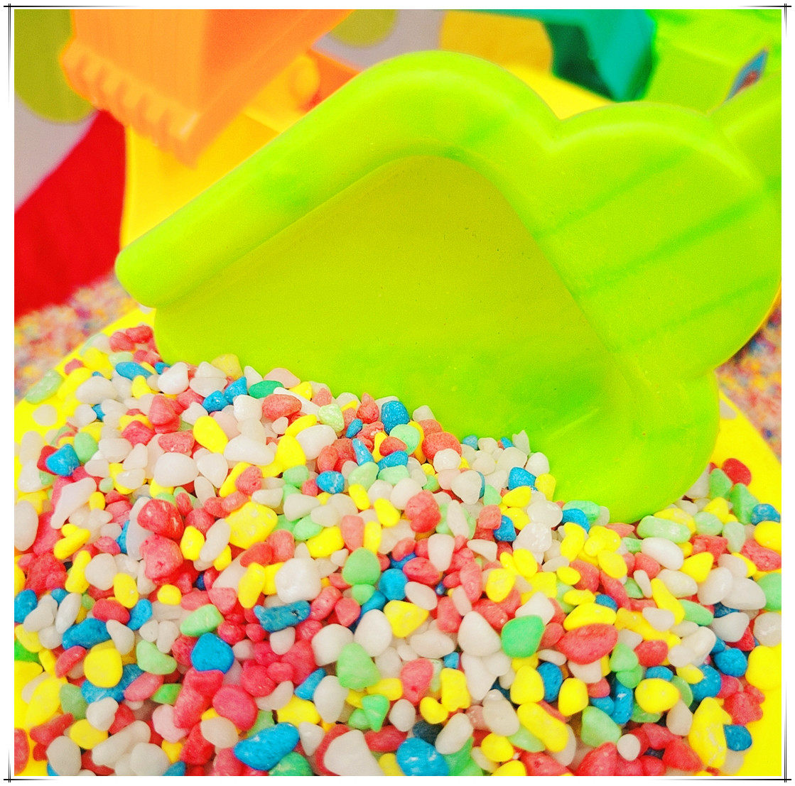 儿童沙滩玩具套装宝宝大颗粒决明子围栏室内家用沙池彩石玩具沙子