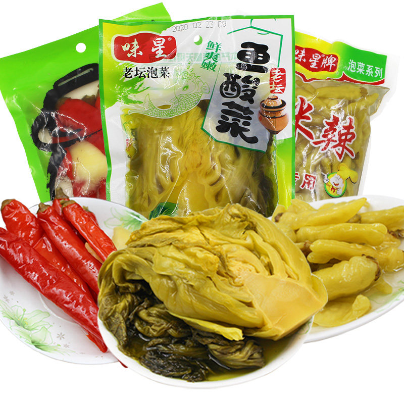 酸菜鱼酸菜味星老坛400g专用泡菜青菜四川泡椒腌制