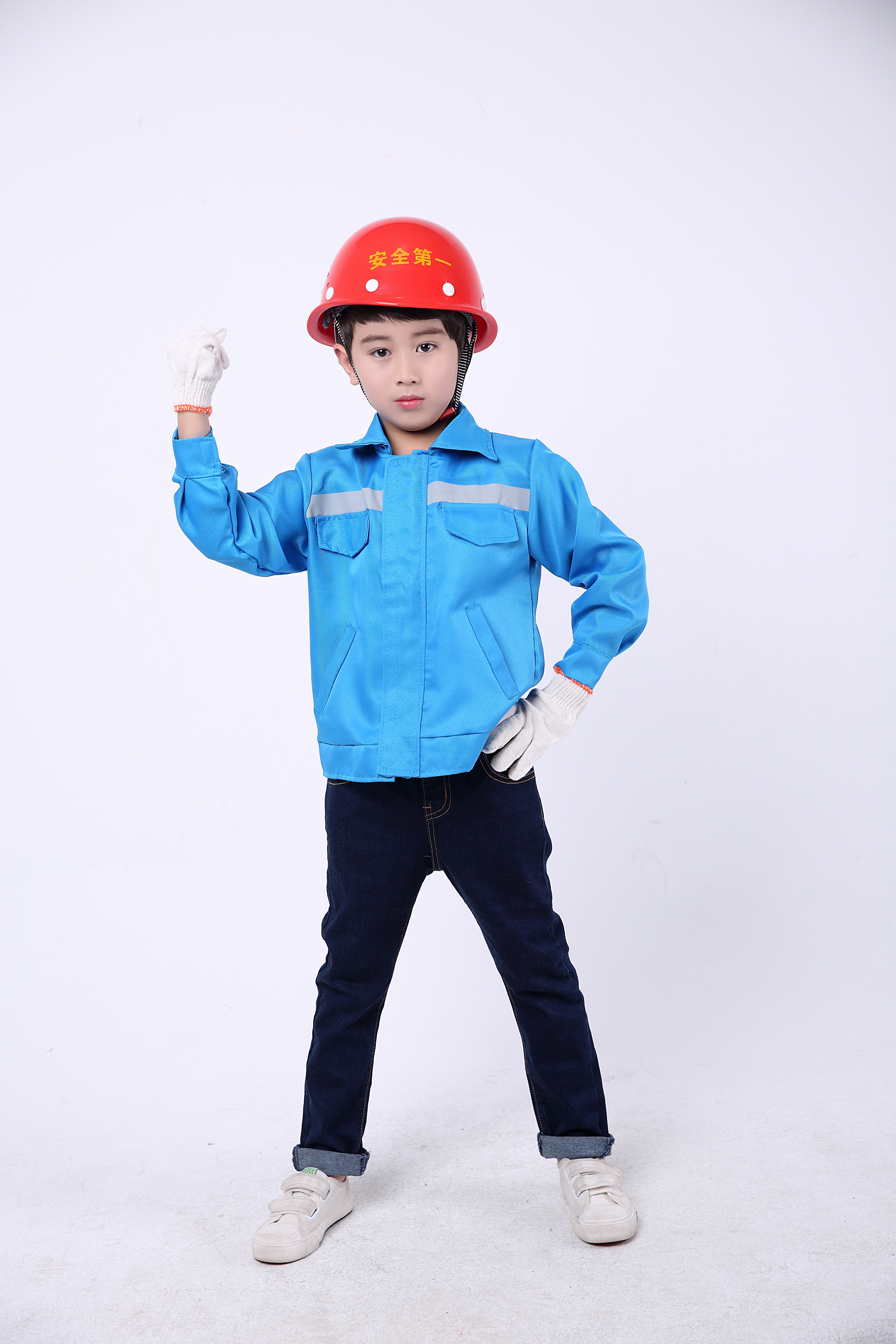 工人儿童建筑建筑工表演服装搬运工维修工矿工电工儿童演出服