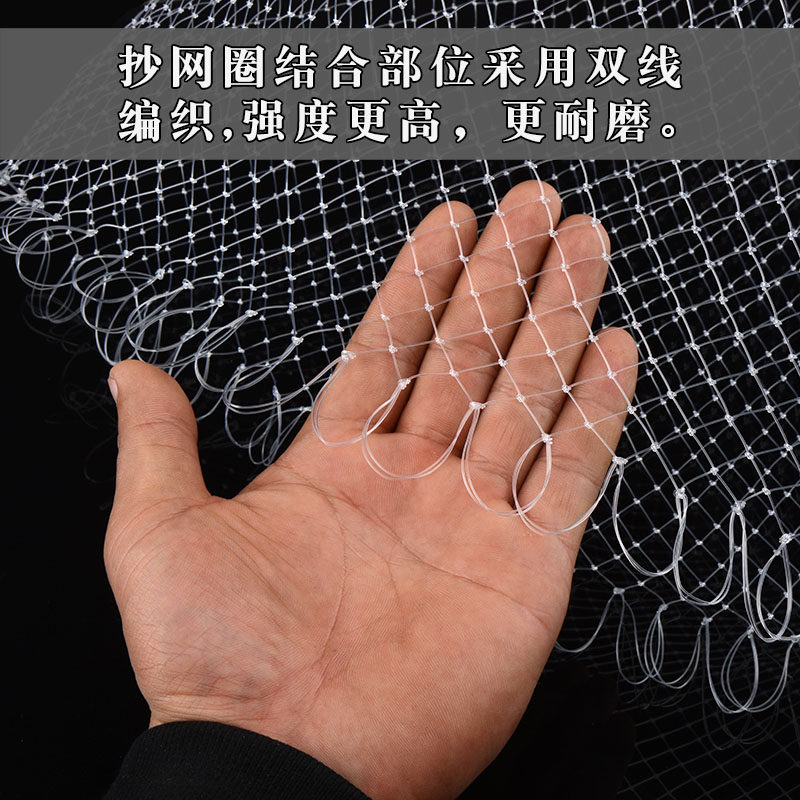 钓鱼抄网网兜单网防挂尼龙鱼手工编织小眼细眼抄网头
