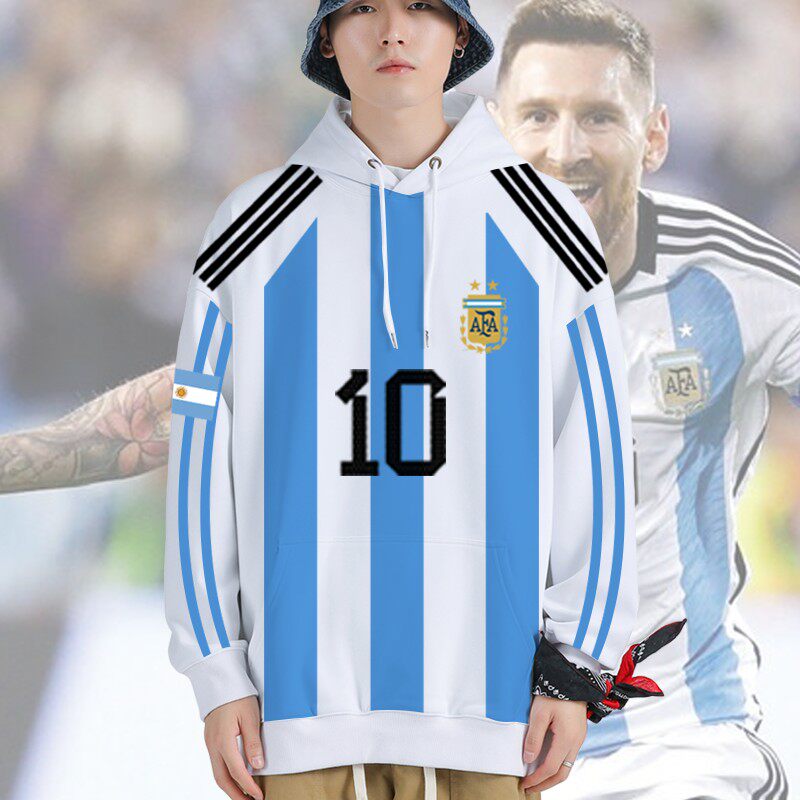 世界足球阿根廷梅西10号球衣迪玛利亚连帽卫衣队服卫衣