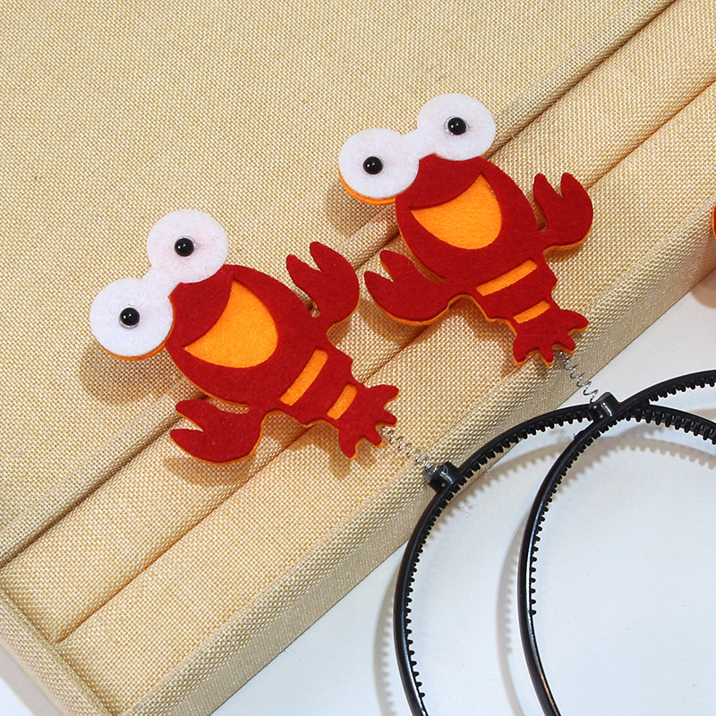 小龙虾发饰龙虾节装扮表演卖萌头饰活动庆典龙虾道具发箍发卡头箍