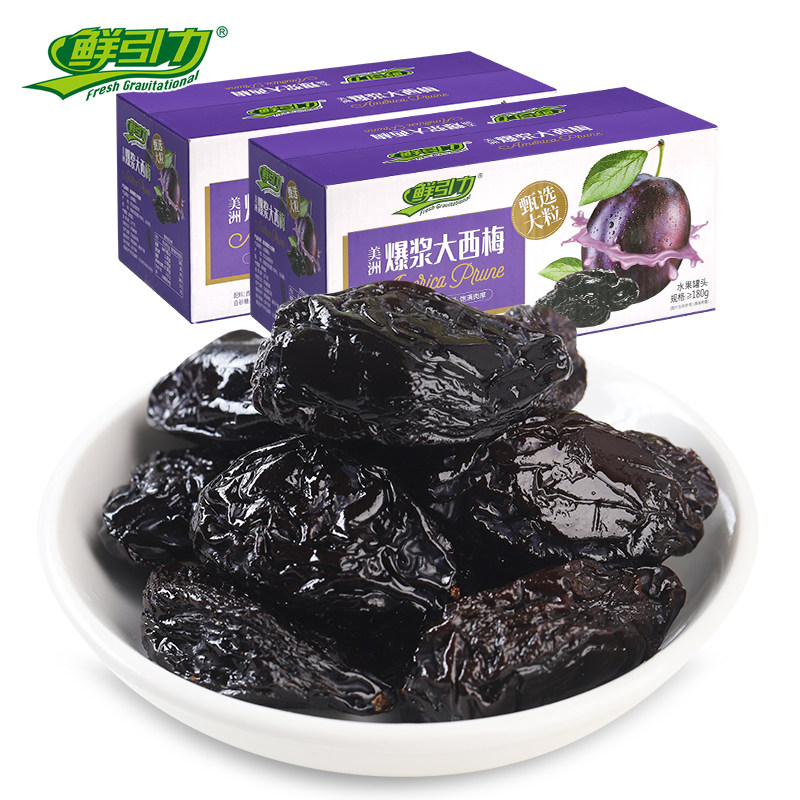 办公室即食罐头食品水果西梅180g2盒大西爆浆引力水果罐头