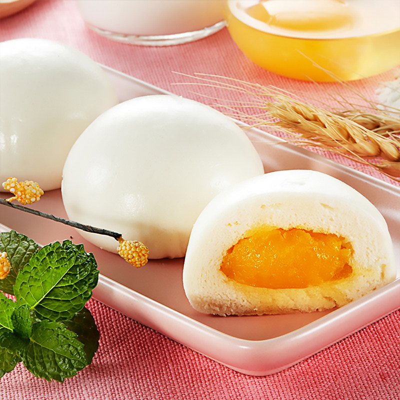 【亚明】爆汁流沙奶黄包360g*3袋