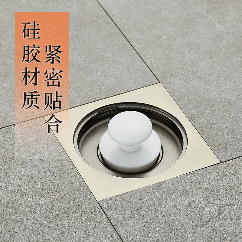 地漏堵死器下水道防臭盖密封塞硅胶堵头封堵盖皮塞子 防臭地漏盖