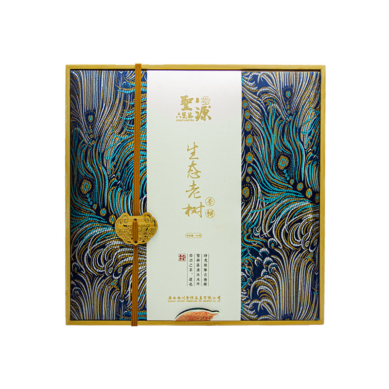圣源生态老树六堡茶饼九年500g广西梧州特产六堡茶