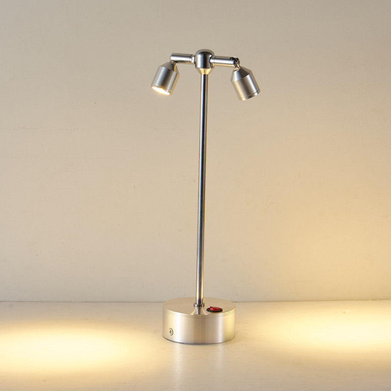 射灯led单灯电池充电双头无线展示柜自带电源小夜灯