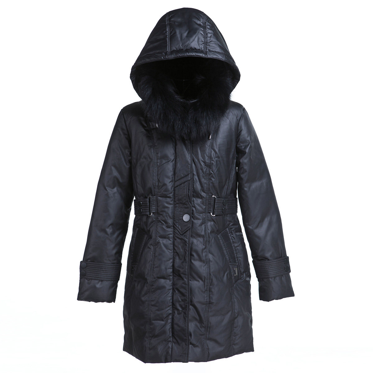 大羽反季节清仓中老年羽绒服秋冬中长修身女装大毛羽绒服