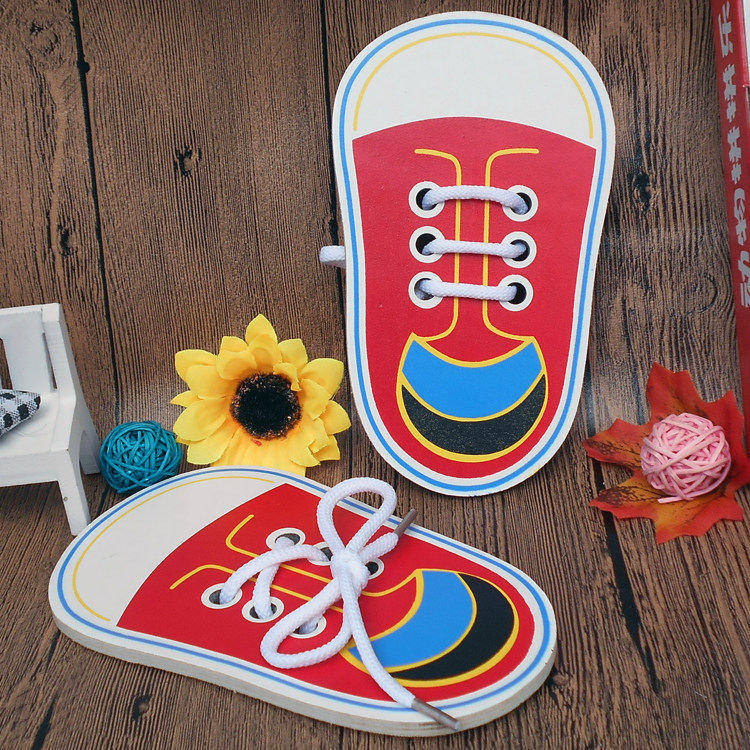 136岁幼儿园儿童生日礼物木制质益智力早教玩具婴幼儿串珠