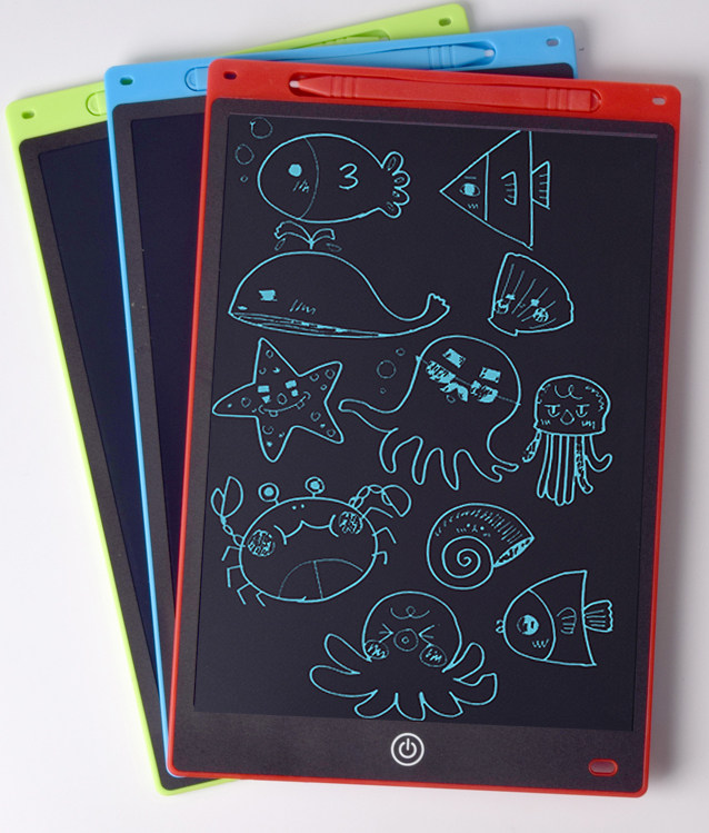 12寸粗笔儿童液晶手写板涂鸦绘画磁性电子画板画板