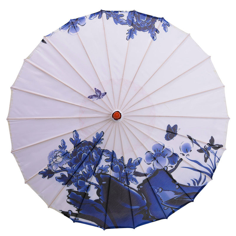 青花瓷古装油纸纸伞古代雨伞古典舞台舞蹈跳舞工艺伞