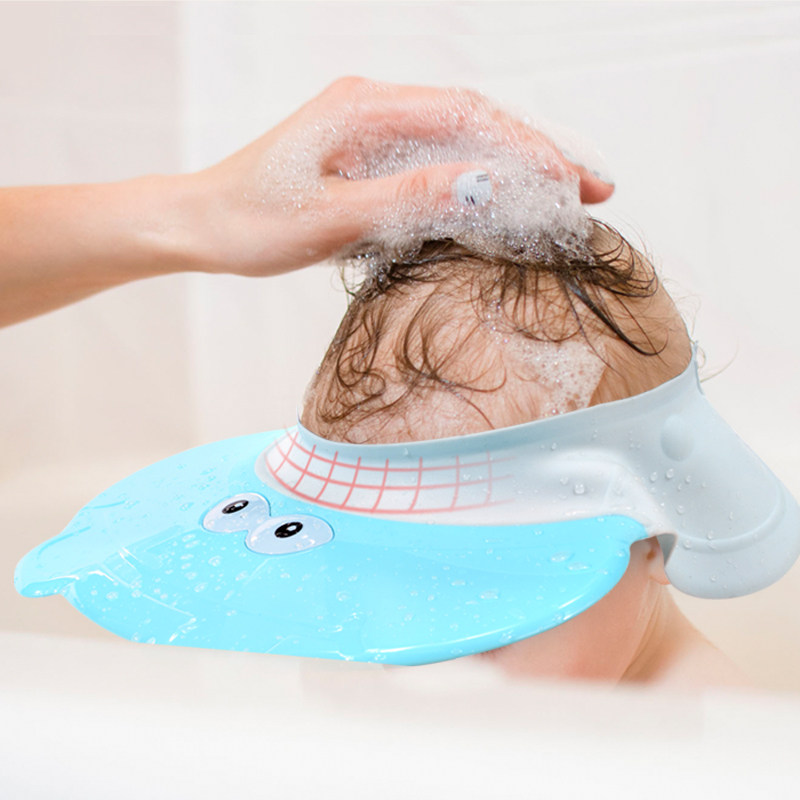 宝宝洗头帽防水护耳可调节婴儿防水帽儿童洗头神器小孩洗澡帽浴帽