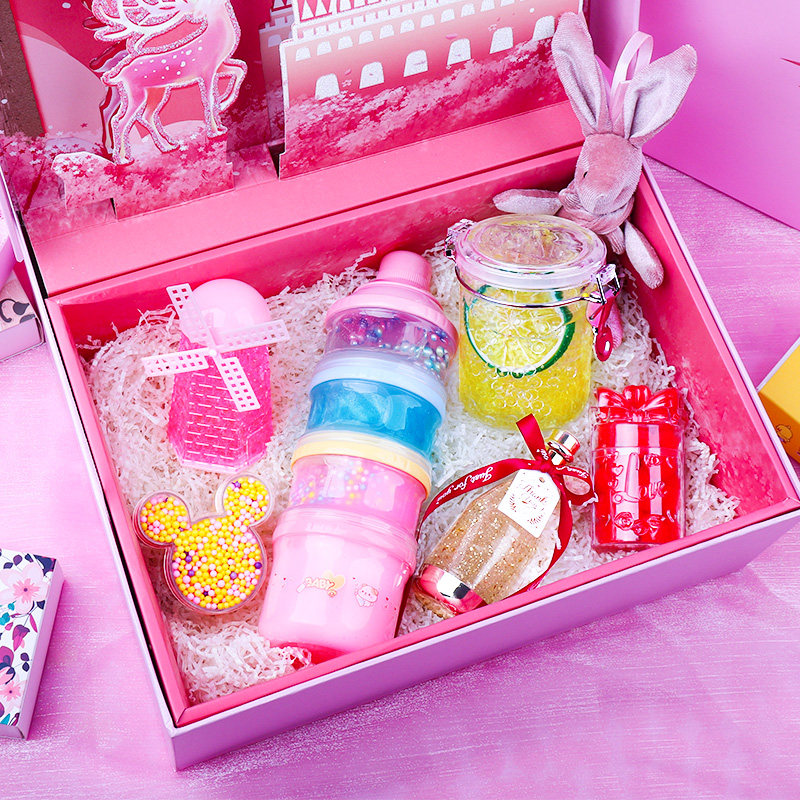 儿童起泡套装盲盒礼物节日儿童节少女礼盒水晶粘土