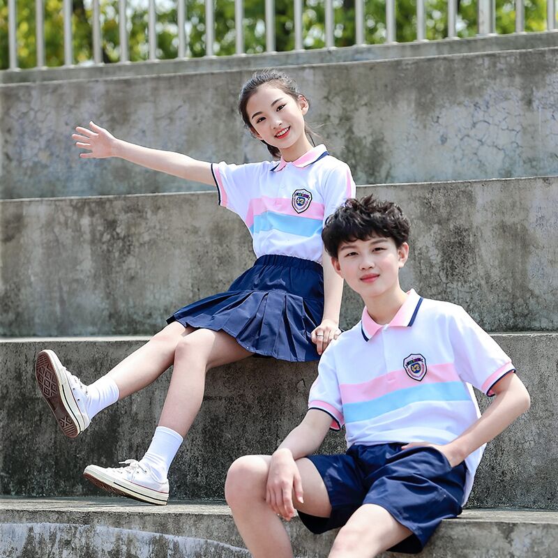 六七年级小学生校服夏季短袖套装初中生男女儿童校服