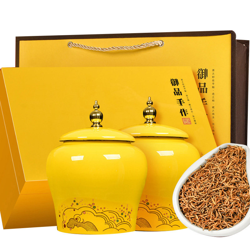 顺丰郎品金骏眉茶叶陶瓷罐礼盒装400g桐木红茶金骏眉