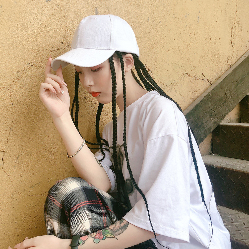 假发脏辫马尾戴马尾直接成品头戴辫子嘻哈夏天日常整顶假发