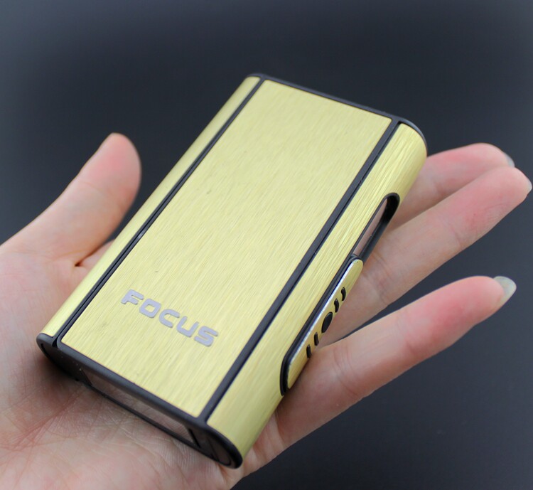 自动弹烟烟盒超薄个性烟盒创意10支装烟盒免费刻字