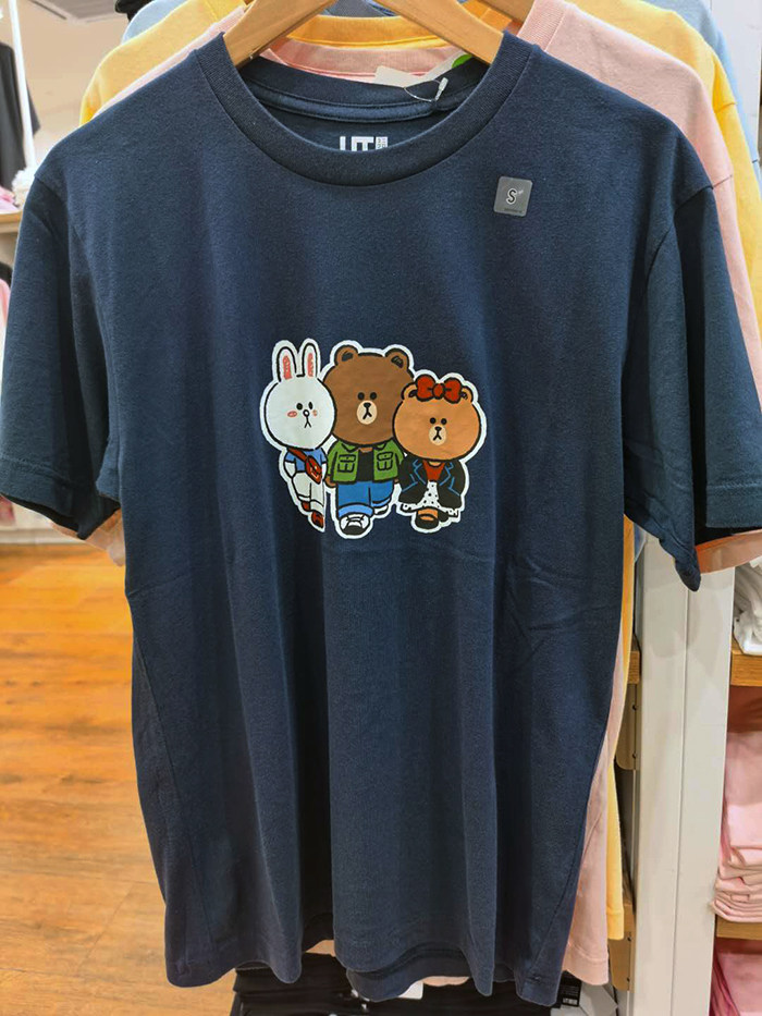 优衣库uniqlo联名line朋友 布朗熊 bt防弹少年团 情侣短袖t恤