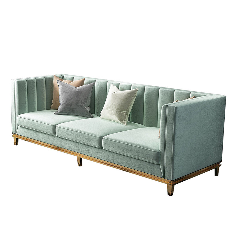 沙发潘神后现代轻奢布艺小户户型三人沙发客客厅布艺沙发