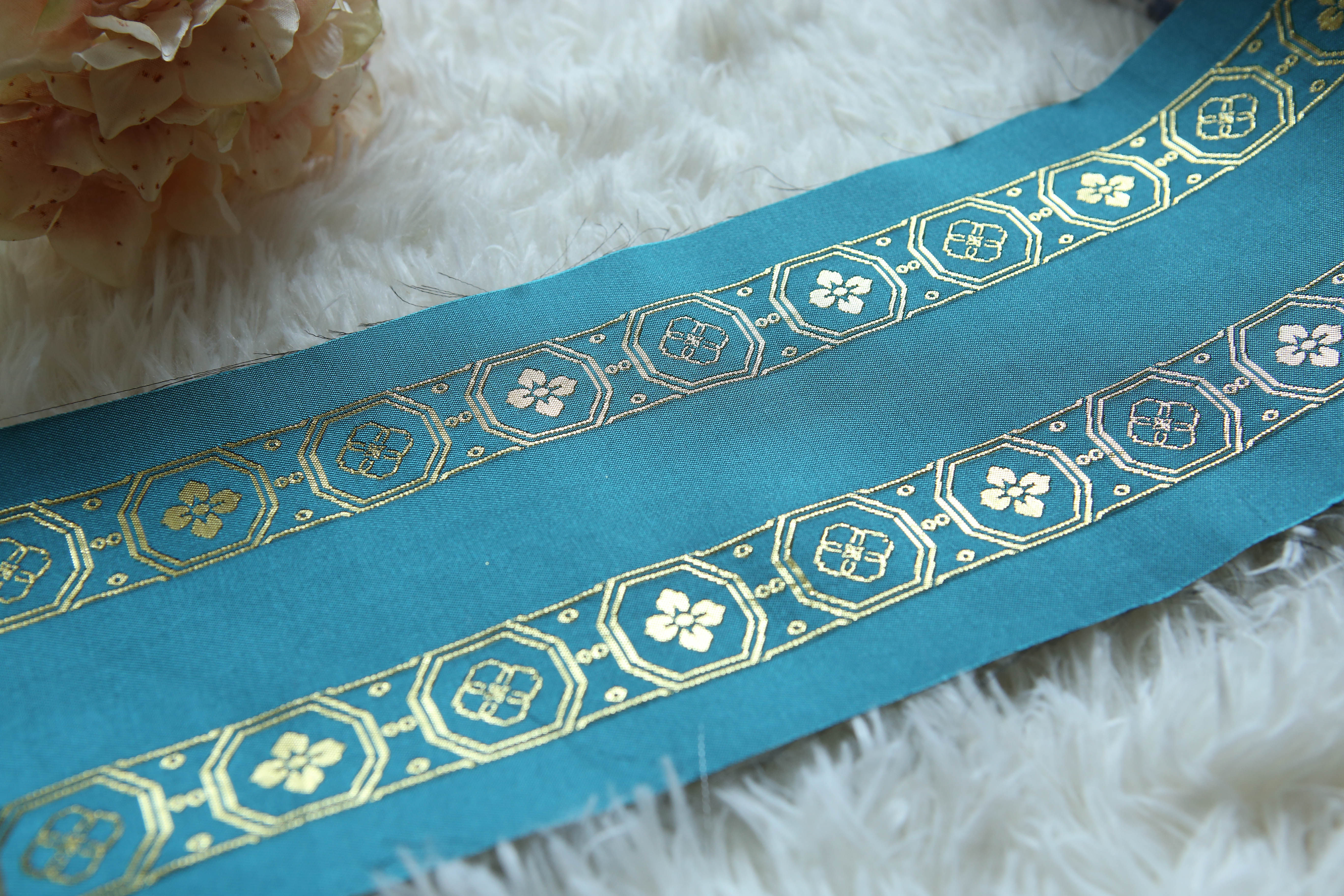 织金短衫对襟缎面椿染汉服定织原创现货龟甲服装花边