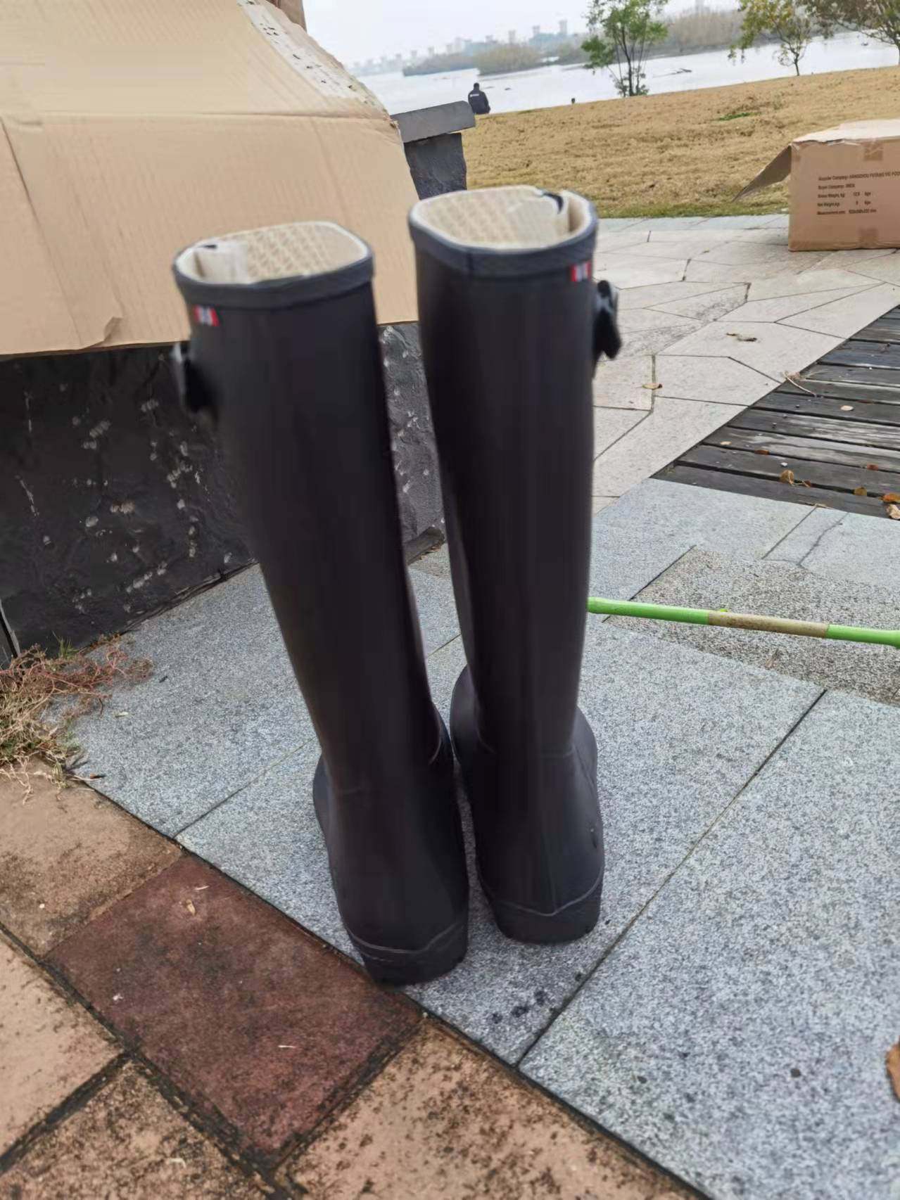 春夏超高男女长筒胶鞋日系防水防滑时尚纯色雨鞋