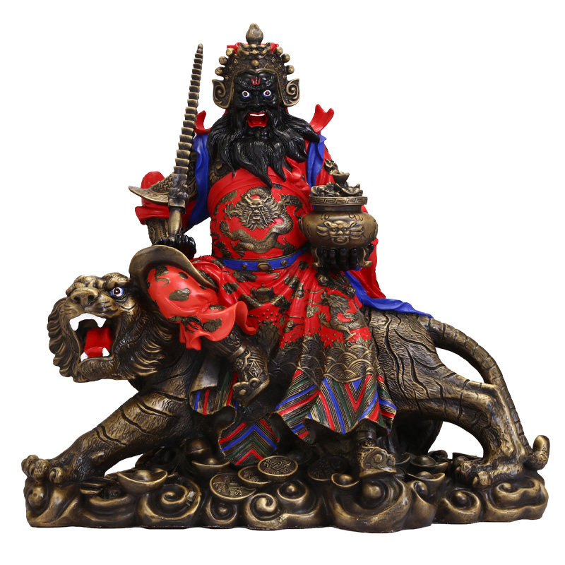 熙曼蒂公明招财供奉骑虎财神开光赵公明神像财神爷摆件