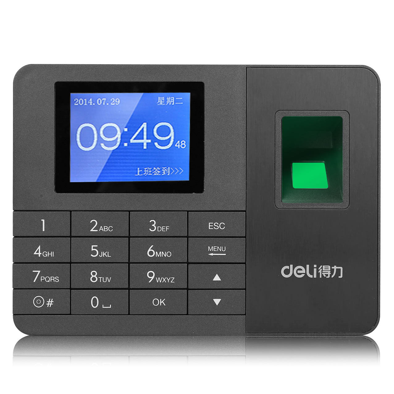 指纹得力指纹考勤考勤机指纹机打卡机签到机2251安装易操考勤门禁