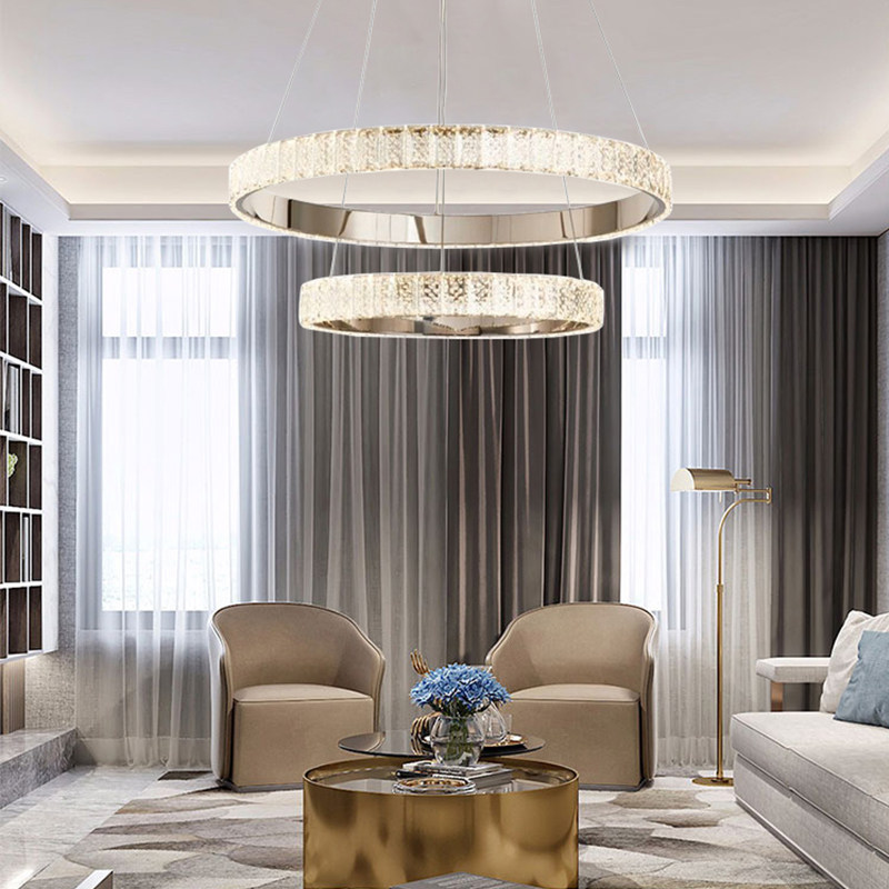 现代轻奢客厅吊灯北欧简约餐厅水晶灯创意创意家客厅吊灯