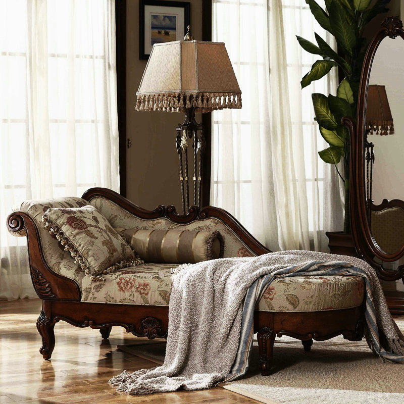 美式休闲美人家用午休布午休阳台贵妃沙发单人贵妃椅