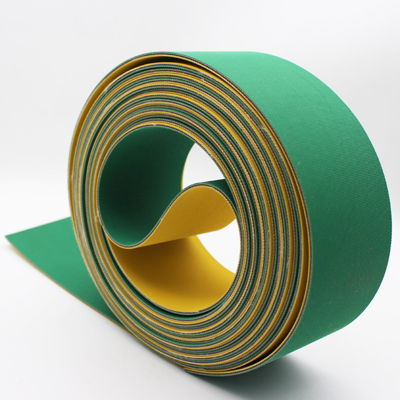 尼龙片基带工业平皮带厚黄绿尼龙片基带高速传送平皮带耐磨平皮带