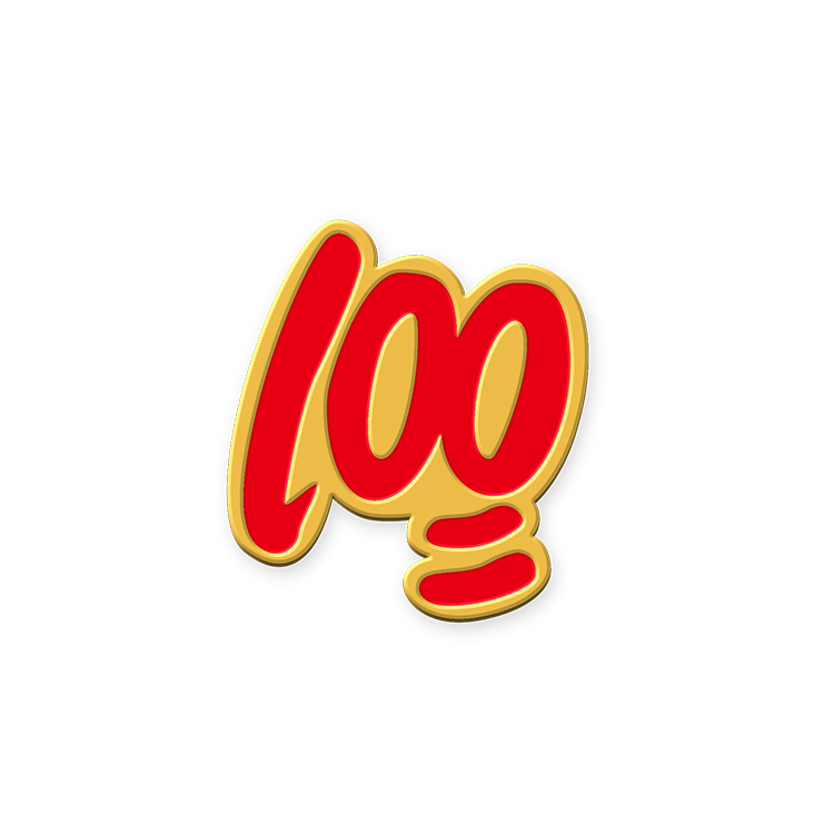 逢考必过halder考试数字满分徽章胸针励志卡通胸针