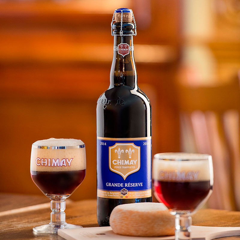 啤酒比利时进口chimay智美蓝帽750ml瓶装经典修道士啤酒