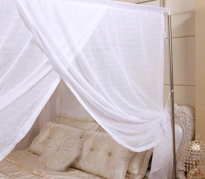 传统老式热卖不锈钢家用蚊帐棉纱穿杆绑绳加厚蚊帐
